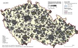 Obr. 1. Funkční městské regiony – Atlas sídelního systému České republiky Obr. 1. Funkční městské regiony – Atlas sídelního systému České republiky
