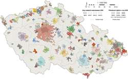 Obr. 2. Zóny rezidenční suburbanizace – Atlas sídelního systému České republiky Obr. 2. Zóny rezidenční suburbanizace – Atlas sídelního systému České republiky