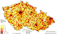 Dokončené byty celkem 1997--2006 podle obcí ve správních obvodech ORP