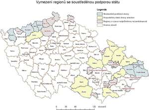 Vymezení regionů se soustředěnou podporou státu