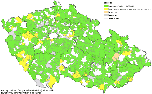 Kartogram  2: Zpracovatel strategického rozvojového dokumentu mikroregionů (větší obraz 104 kB)