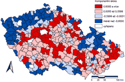 Obr. 3. Územní rozložení komponenty Lidský potenciál