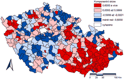 Obr. 4. Územní rozložení komponenty Bydlení