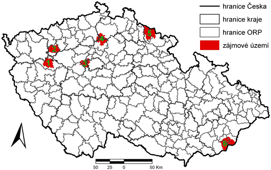 Kartogram: Zájmová území