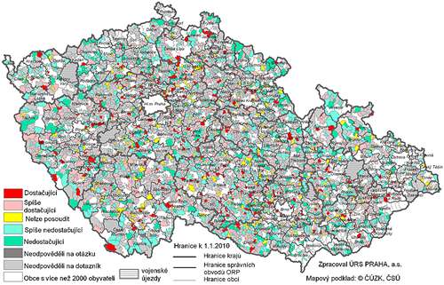 Dostatečnost stávajícího bytového fondu v obcích do 2000 obyvatel