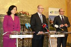 Věra Jourová, Bohuslav Sobotka a František Lukl