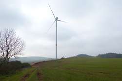 Větrná elektrárna v obci Vítězná, okres Trutnov