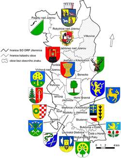 Obecní znaky ve správním obvodu ORP Jilemnice (Liberecký kraj)