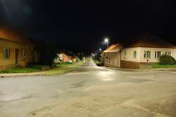 Obr. 1. Nové veřejné LED osvětlení v obci Moravany