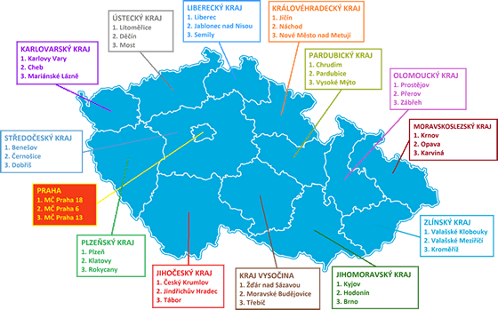 Mapa vítězných úřadů