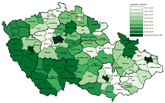 Vlastní příjmy podle okresů v přepočtu na 1 obyvatele