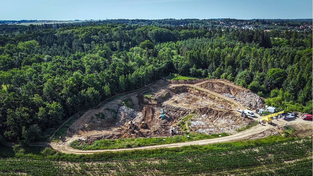 Pohled na staveniště